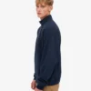 Bio-Pullover mit Troyer – Marineblau