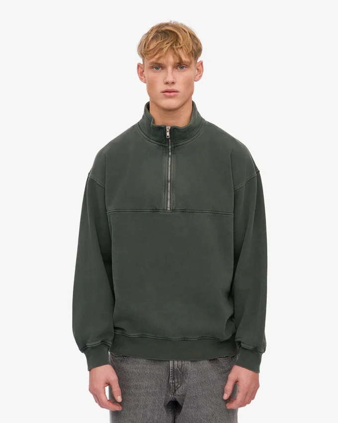 Bio-Pullover mit Troyer – Midnight Forest