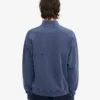 Bio-Pullover mit Troyer – Neptunblau