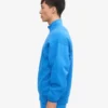 Bio-Pullover mit Troyer – Pazifikblau