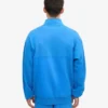 Bio-Pullover mit Troyer – Pazifikblau