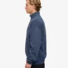 Bio-Pullover mit Troyer – Petrolblau