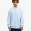 Bio-Pullover mit Troyer – Polar-Blau