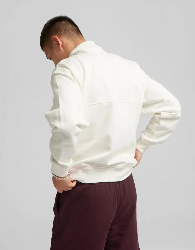 Bio-Pullover mit Troyer – Saphirblau