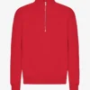 Bio-Pullover mit Troyer – Scharlachrot