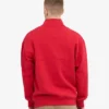 Bio-Pullover mit Troyer – Scharlachrot