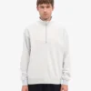 Bio-Pullover mit Troyer – Schneemelange
