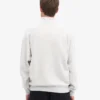 Bio-Pullover mit Troyer – Schneemelange