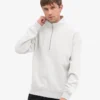 Bio-Pullover mit Troyer – Schneemelange