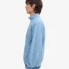 Bio-Pullover mit Troyer – Seaside Blue