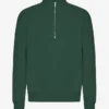 Bio-Pullover mit Troyer – Smaragdgrün