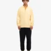 Bio-Pullover mit Troyer – Soft Yellow