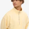 Bio-Pullover mit Troyer – Soft Yellow