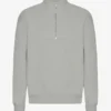 Bio-Pullover mit Troyer – Stahlblau