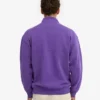 Bio-Pullover mit Troyer – Ultraviolett