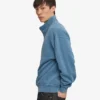 Bio-Pullover mit Troyer – verblasstes Indigo
