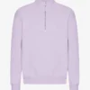 Bio-Pullover mit Troyer – Zartes Lavendel