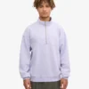 Bio-Pullover mit Troyer – Zartes Lavendel