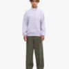 Bio-Pullover mit Troyer – Zartes Lavendel