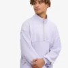 Bio-Pullover mit Troyer – Zartes Lavendel