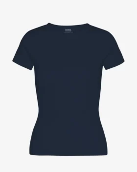Bio-Ripp-T-Shirt – Marineblau