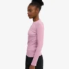 Bio-Ripp-T-Shirt mit langen Ärmeln für Damen – Kirschblüte