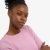 Bio-Ripp-T-Shirt mit langen Ärmeln für Damen – Kirschblüte