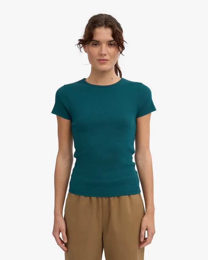 Bio-Ripp-T-Shirt – Ocean Green