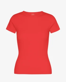 Bio-Ripp-T-Shirt – Red Tangerine