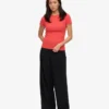 Bio-Ripp-T-Shirt – Red Tangerine