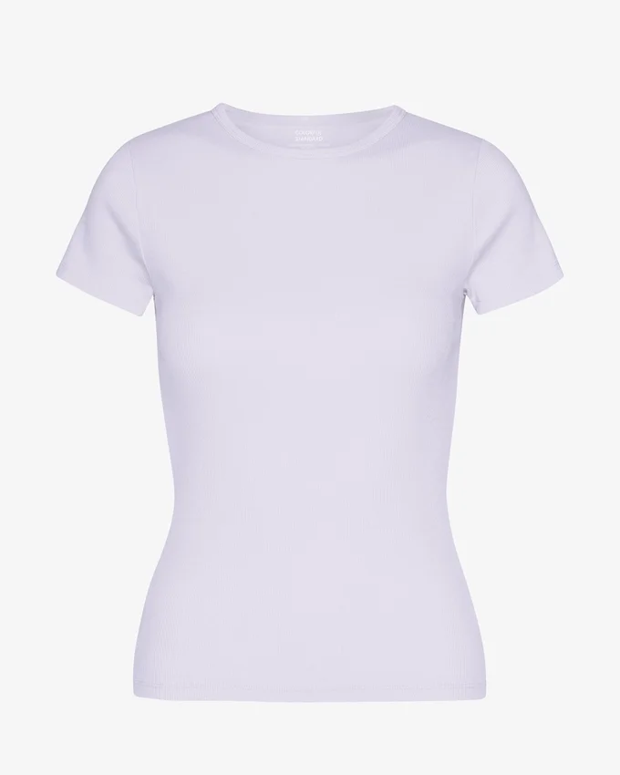 Bio-Ripp-T-Shirt – Zartes Lavendel
