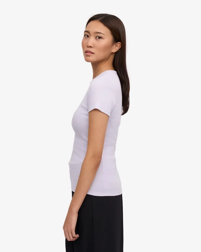 Bio-Ripp-T-Shirt – Zartes Lavendel