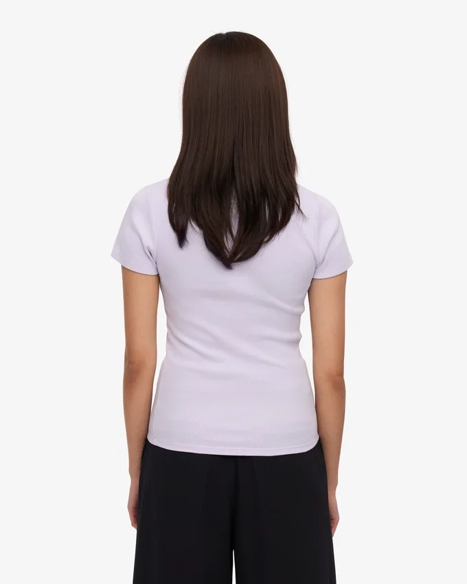 Bio-Ripp-T-Shirt – Zartes Lavendel