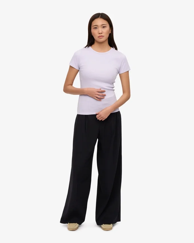 Bio-Ripp-T-Shirt – Zartes Lavendel