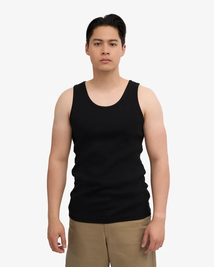 Bio-Ripp-Tanktop – Deep Black