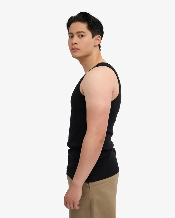 Bio-Ripp-Tanktop – Deep Black