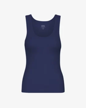 Bio-Ripp-Tanktop für Damen – Marineblau