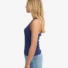 Bio-Ripp-Tanktop für Damen – Marineblau