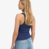 Bio-Ripp-Tanktop für Damen – Marineblau