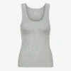 Bio-Ripp-Tanktop für Damen – Meliert-Grau