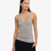 Bio-Ripp-Tanktop für Damen – Meliert-Grau