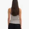 Bio-Ripp-Tanktop für Damen – Meliert-Grau