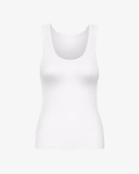 Bio-Ripp-Tanktop für Damen – Optisches Weiß
