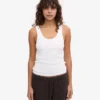 Bio-Ripp-Tanktop für Damen – Optisches Weiß
