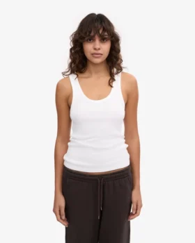Bio-Ripp-Tanktop für Damen – Optisches Weiß