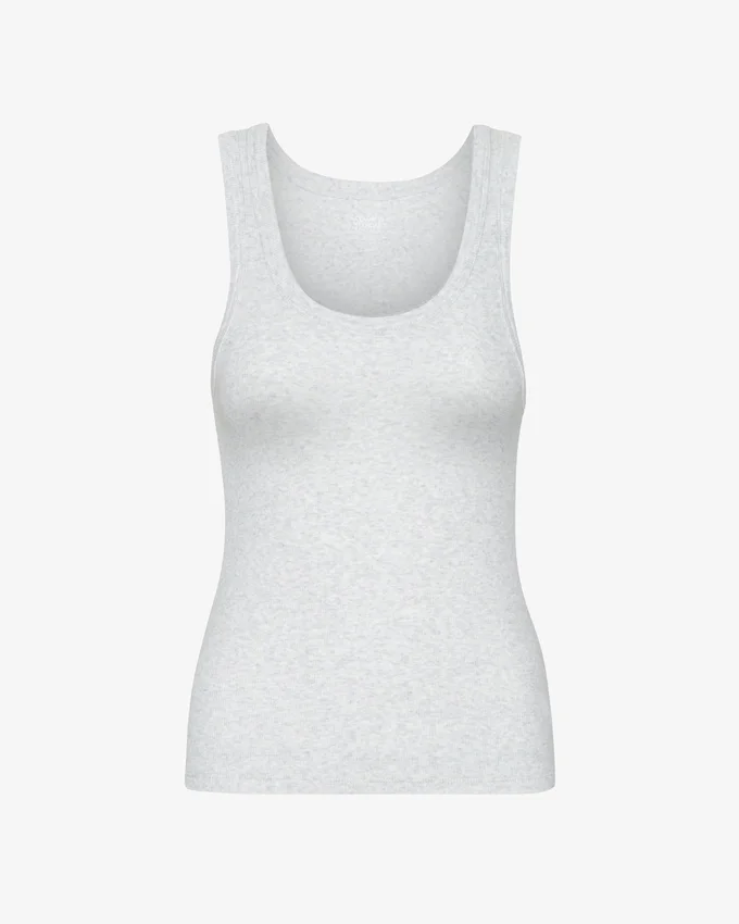 Bio-Ripp-Tanktop für Damen – Schneemelange