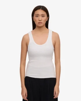 Bio-Ripp-Tanktop für Damen – Schneemelange