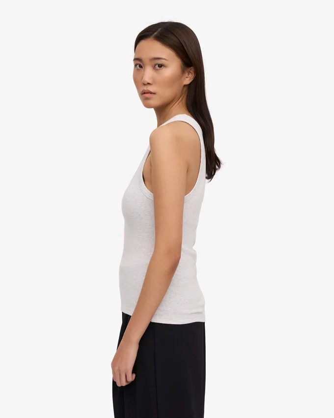 Bio-Ripp-Tanktop für Damen – Schneemelange