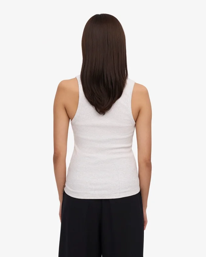 Bio-Ripp-Tanktop für Damen – Schneemelange
