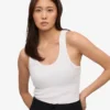 Bio-Ripp-Tanktop für Damen – Schneemelange